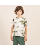 Khakifarbenes Tie & Dye T-Shirt von Nolan