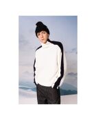 Pull 100% Laine Mérinos Lexy blanc/noir