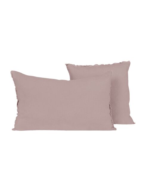 Taie d'oreiller en Lin & Coton Limy pétale - 80x80 cm