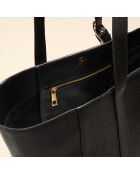 Schwarze Tragetasche Magda aus Leder - 285 x 270 x 130 mm