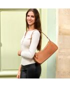 Borsa a mano Axelle in pelle nocciola - 346 x 180 x 120 mm