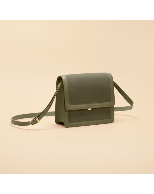 Borsa a tracolla Anita in pelle color argilla - 200 x 162 x 55 mm