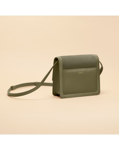Borsa a tracolla Anita in pelle color argilla - 200 x 162 x 55 mm