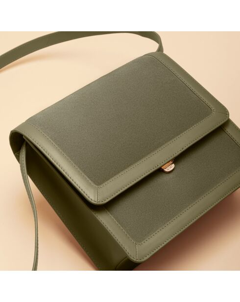 Borsa a tracolla Anita in pelle color argilla - 200 x 162 x 55 mm