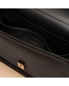 Schwarze Schultertasche Helene aus Leder - 254 x 154 x 55 mm