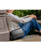 Schwarze Schultertasche Helene aus Leder - 254 x 154 x 55 mm