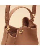 Bolso de mano Ada en piel avellana - 214 x 209 x 130 mm