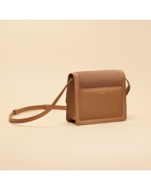 Borsa a tracolla Anita in pelle nocciola - 200 x 162 x 55 mm