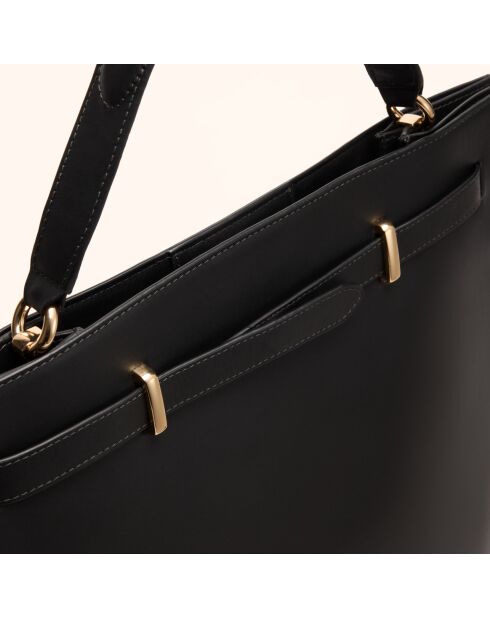 Borsa Julia in pelle nera - 37,5x34,4x9 cm