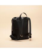 Schwarzer Lederrucksack Lola - 353 x 260 x 115 mm