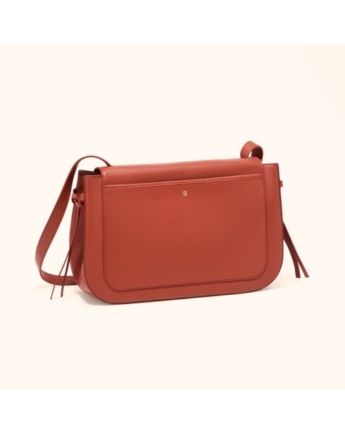 Borsa a tracolla Ilona brick in pelle - 32,2x20x10 cm