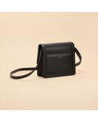 Schwarze Schultertasche Anita aus Leder - 200 x 162 x 55 mm