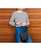 Schwarze Schultertasche Anita aus Leder - 200 x 162 x 55 mm