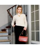 Schultertasche Alice Brick aus Leder - 26x15x5,6 cm