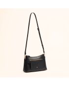 Denise schwarze Schultertasche aus Leder - 23,5 x 15 x 8,5 cm