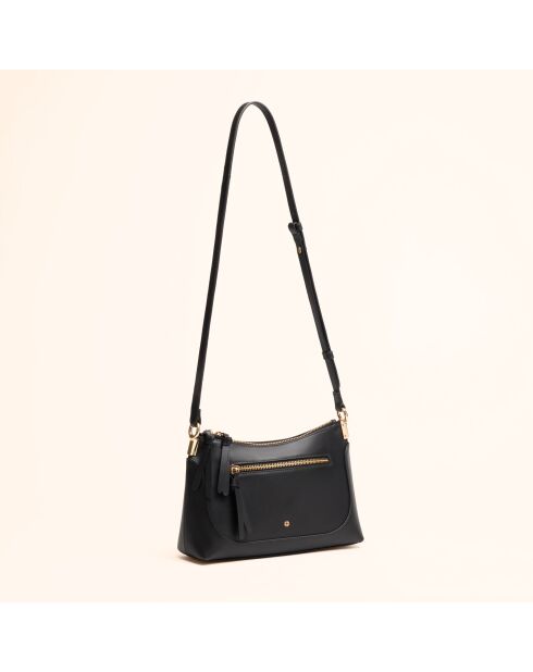 Borsa a tracolla Denise in pelle nera - 23,5x15x8,5 cm