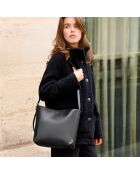 Beuteltasche Diane aus schwarzem Leder - 262 x 257 x 120 mm