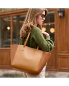 Hazelnut Lison leren draagtas - 310 x 295 x 150 mm
