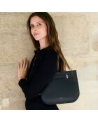 Pilar Handtasche aus schwarzem Leder - 28,5 x 23,5 x 6 cm