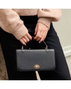 Borsa a mano Sibel in pelle nera - 22x12x5,5 cm