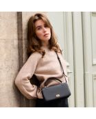 Borsa a mano Sibel in pelle nera - 22x12x5,5 cm