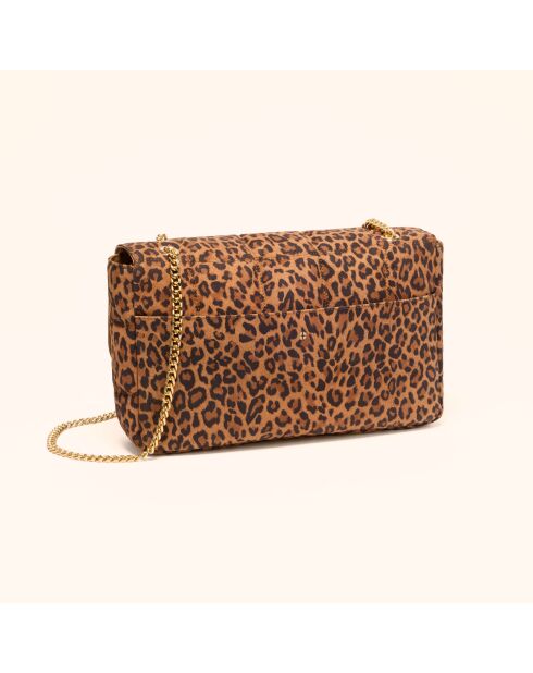 Borsa a tracolla Frida in pelle leopardata - 29x17,3x7 cm
