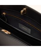 Borsa a tracolla Suzon in pelle nera - 22x18,8x6 cm