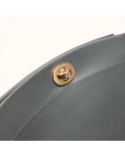 Schultertasche Suzon aus grauem Leder - 22x18,8x6 cm