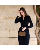 Sibel Handtasche aus Sepia-Leder - 22x12x5,5 cm