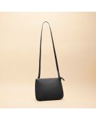 Irma Schultertasche aus schwarzem Leder - 250 x 175 x 60 mm