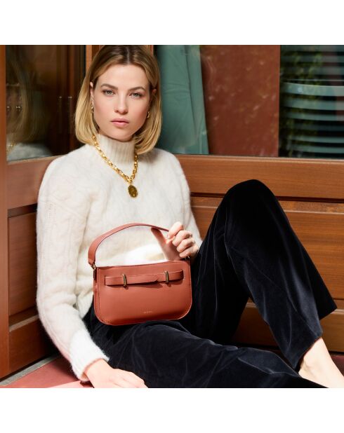 Ines Brick Lederhandtasche - 23,5 x 13,7 x 5,6 cm