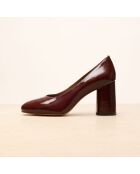 Escarpins en cuir Esther bordeaux