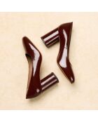 Escarpins en cuir Esther bordeaux