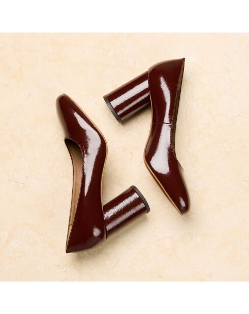 Escarpins en cuir Esther bordeaux
