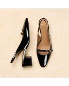 Pumps slingback Annick in pelle nera