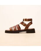Sandales en cuir Jeannette cognac