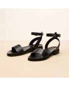 Sandalias negras de piel filipina