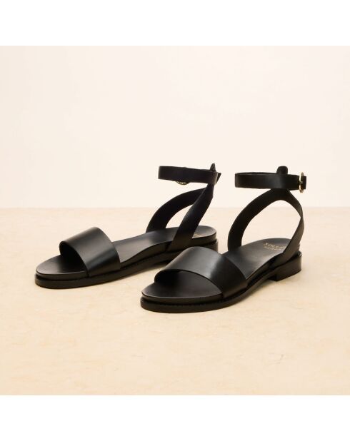 Sandali Philippine neri in pelle
