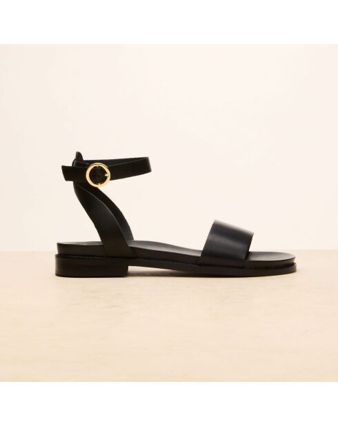 Sandali Philippine neri in pelle