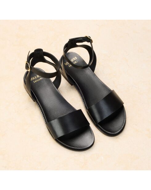 Sandalias negras de piel filipina