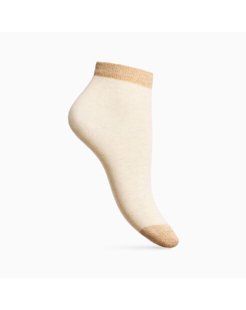 Confezione da 3 calzini bassi in cotone bicolore oro 2 multicolore
