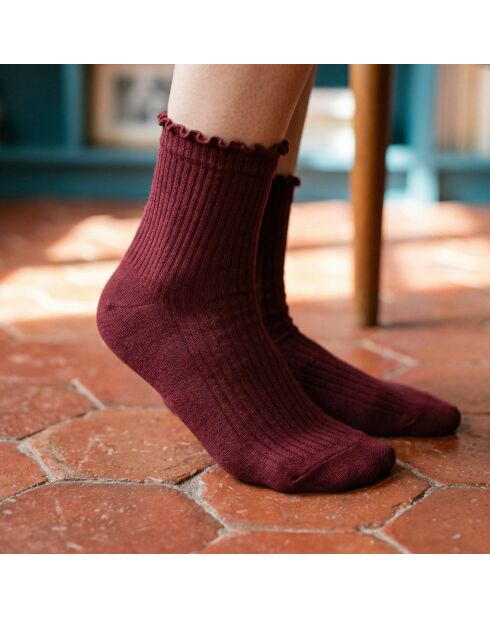 Confezione da 4 calzini multicolori in cotone increspato