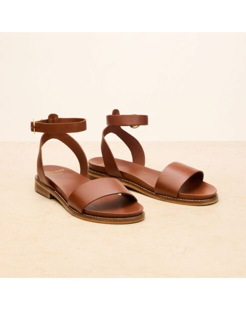 Sandales en cuir Philippine cognac