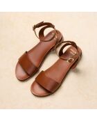 Sandales en cuir Philippine cognac