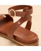 Sandales en cuir Philippine cognac
