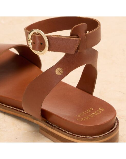 Sandales en cuir Philippine cognac