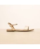 Sandales en cuir Félicie dorées