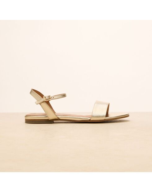 Sandales en cuir Félicie dorées