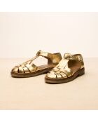 Sandales en cuir Faustine dorées
