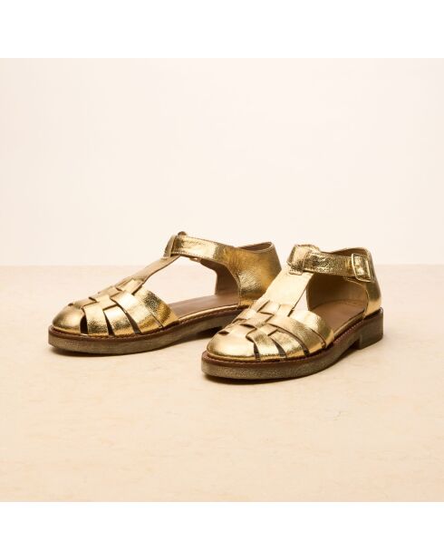 Sandales en cuir Faustine dorées
